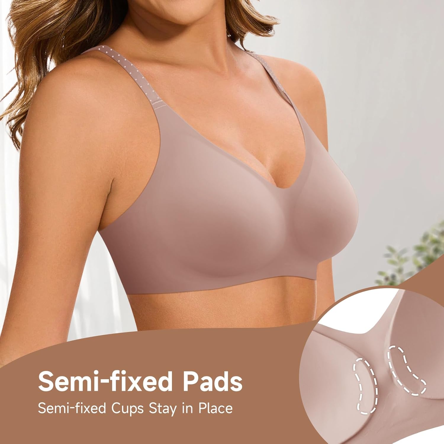 Womens Jelly Bras Wireless Bra Seamless T-Shirt Bras Full Coverage No Underwire Everyday Comfortable Lift Bralette - Image 4