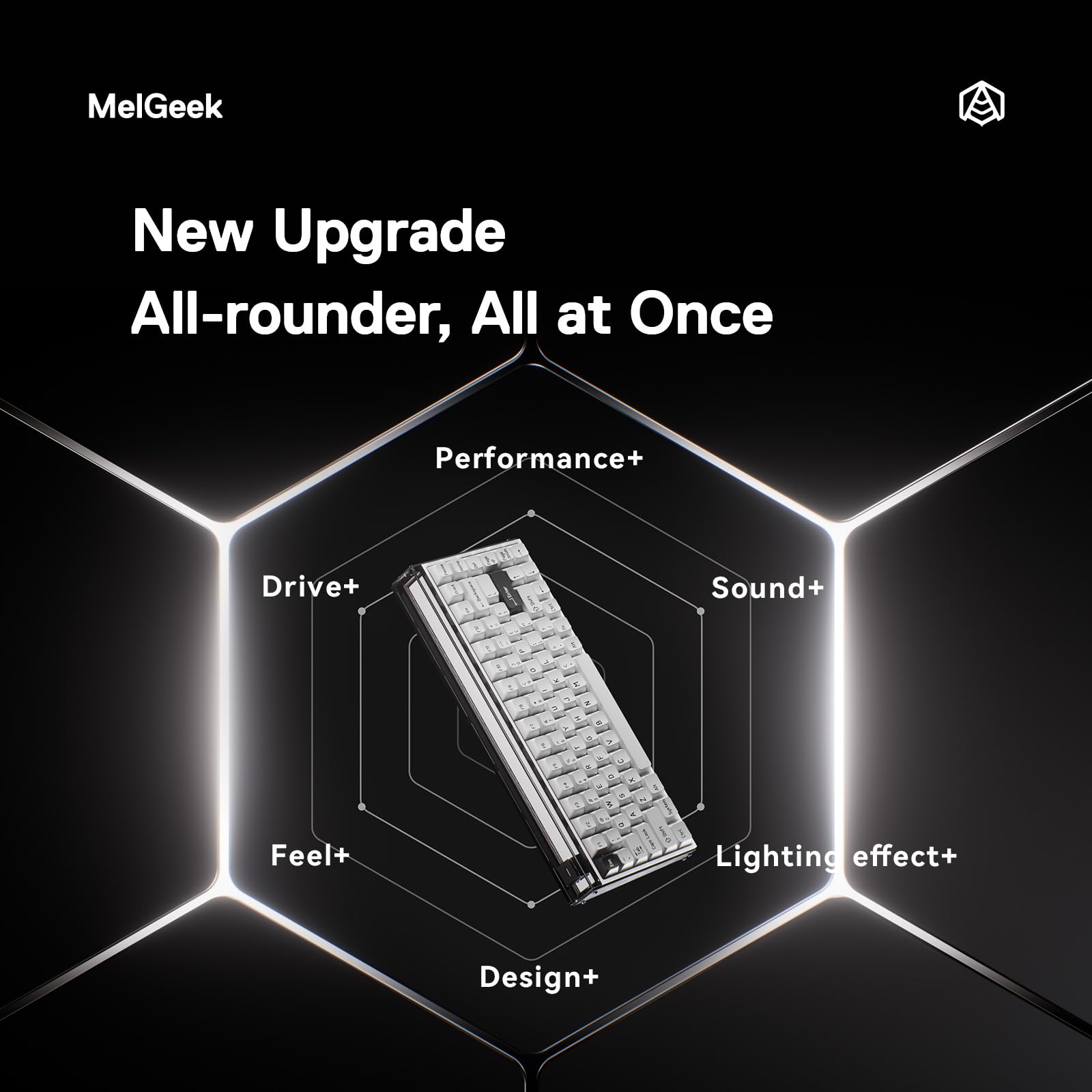MelGeek MADE84 Ultra+ Tastiera da gioco cablata, tastiera magnetica con effetto Hall, trigger rapido compatto al 75%, hot-swap, tocco RGB Snap e azionamento regolabile, personalizzato HIVE online
