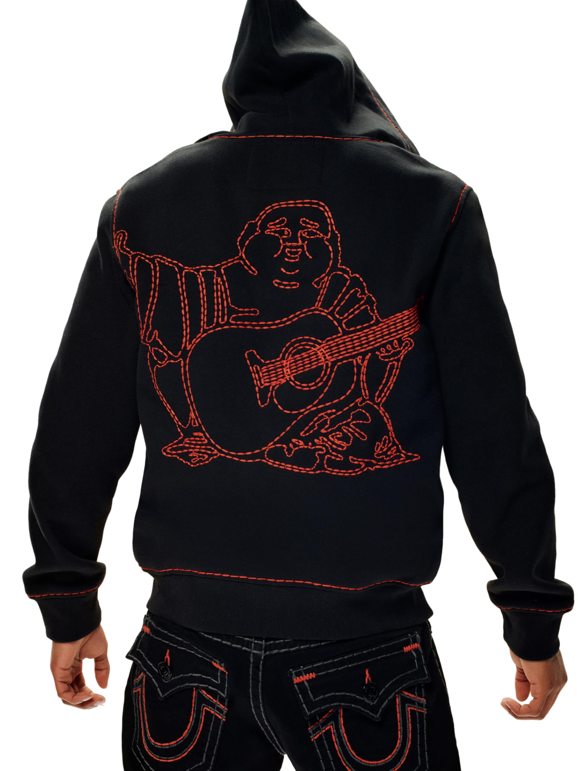 True Religion Men's Fleece Super T Full Zip Hoodie - Jet