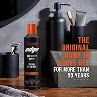 Vista 4 de Edge Gel de Afeitar para Hombres, 9.5 oz, Paquete de 2 Gel de Afeitar para Hombres con Aloe, Crema de Afeitar para Hombres para Piel Sensible
