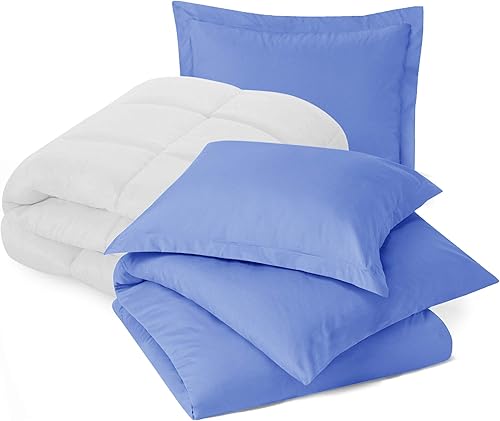 Nestl - Juego de ropa de cama Queen con edredón Juego de edredón para cama queen Juego de funda de edredón Queen, juego de edredón azul tranquilo