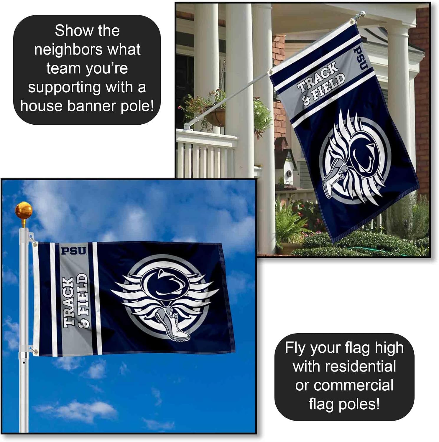 Penn State Nittany Lions Track and Field 3x5 Grommet Flag