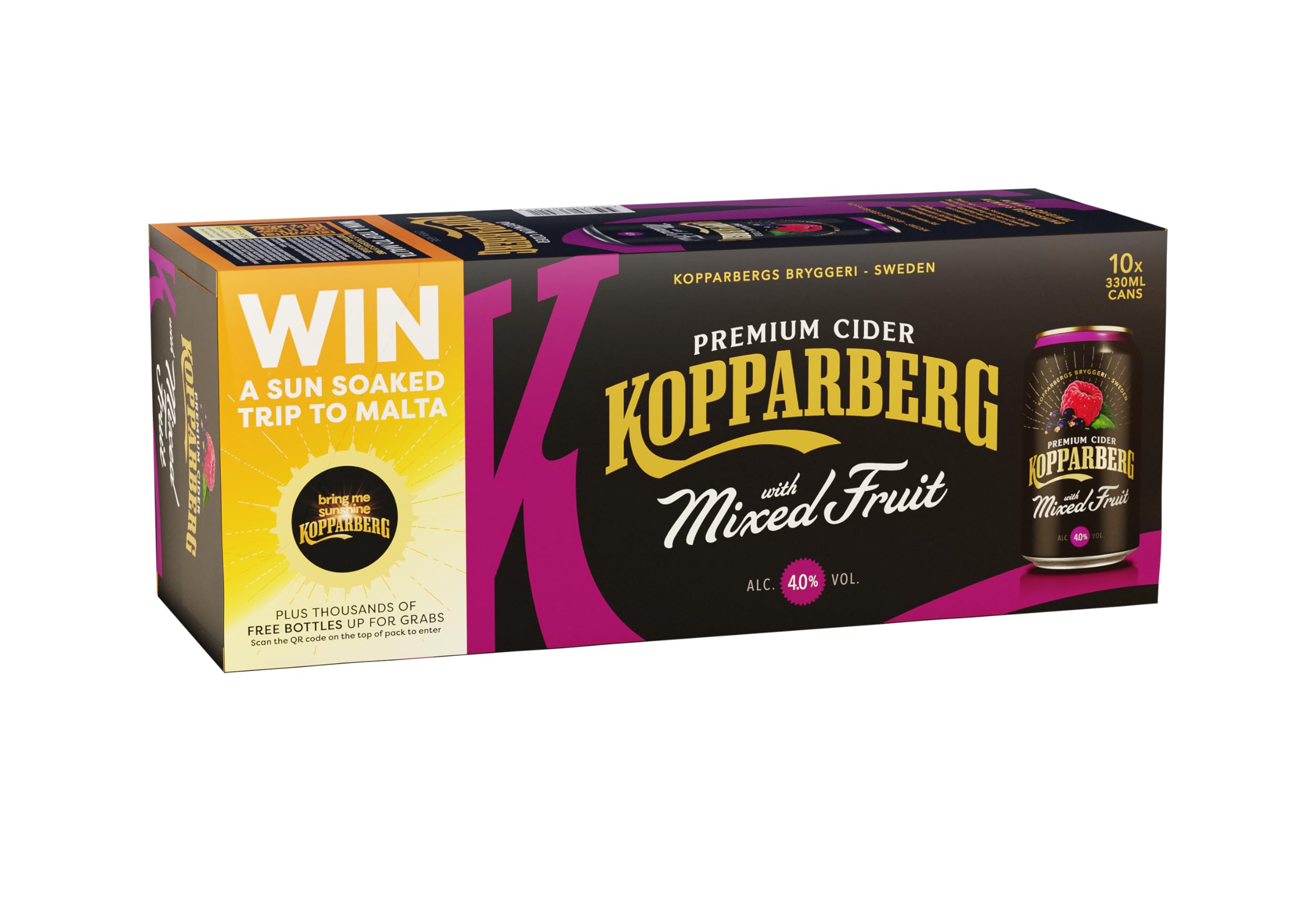 Kopparberg Premium Fruit Cider with Mixed Fruit 10x330ml cans