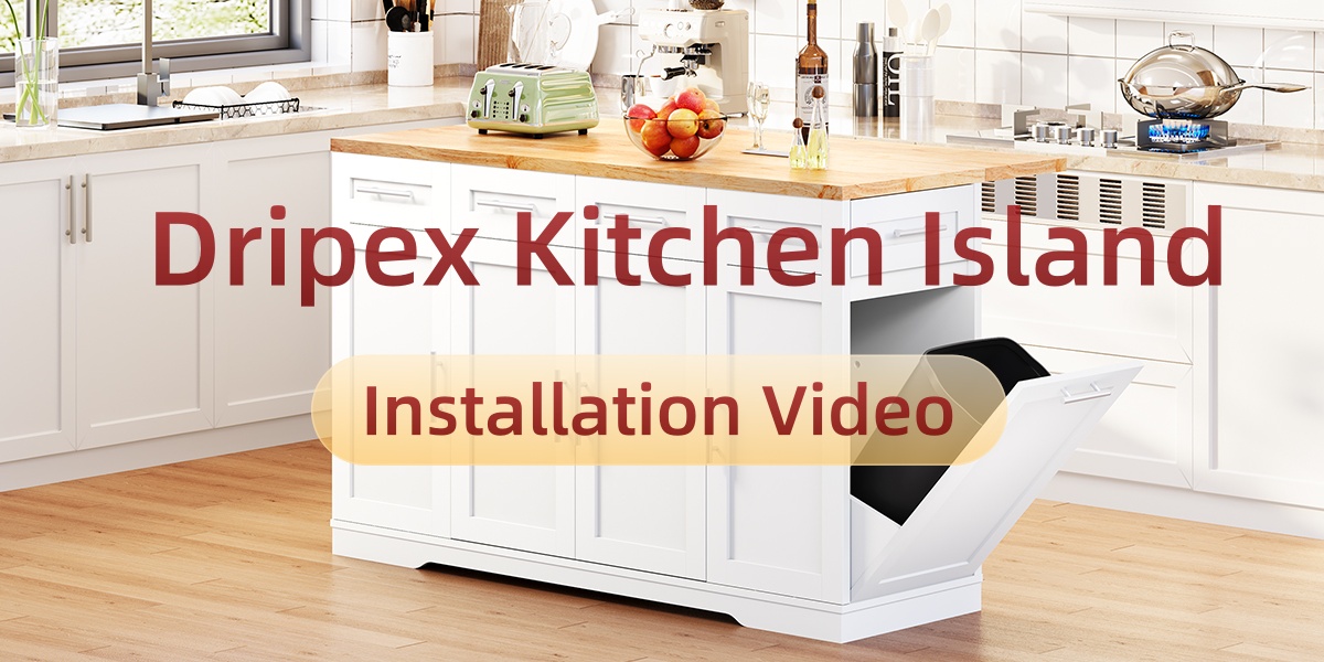 Amazon.com: Dripex 53'' Rolling Kitchen Island with Power Outlet