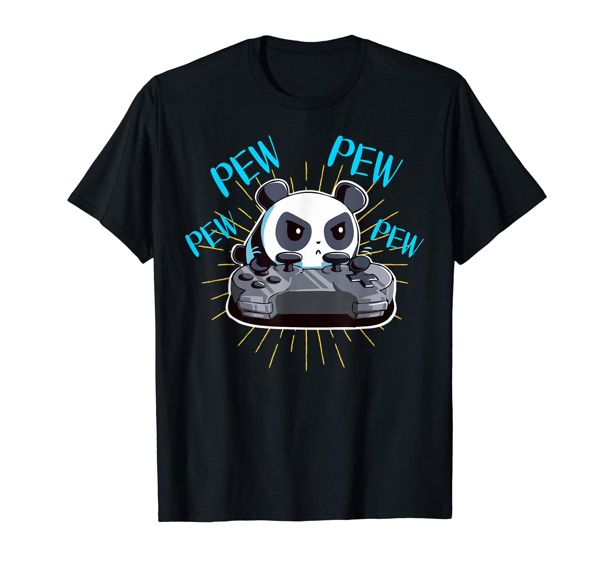 Funny Panda Design Co.Funny Gamer Pew Pew Panda T-Shirt