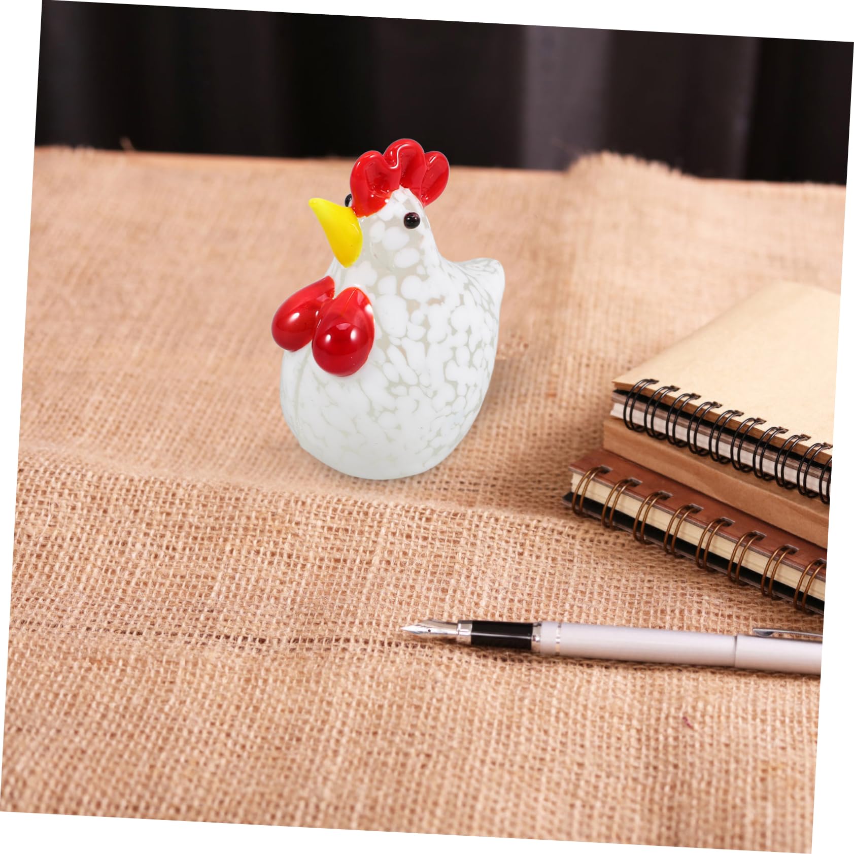 Alasum 4pezzi Decorazione Di Gallina Miniatura Scultura Per Scrivania Arredamento Elegante e Creativo Per Casa e Ufficio Artigianato Di Qualità Superiore