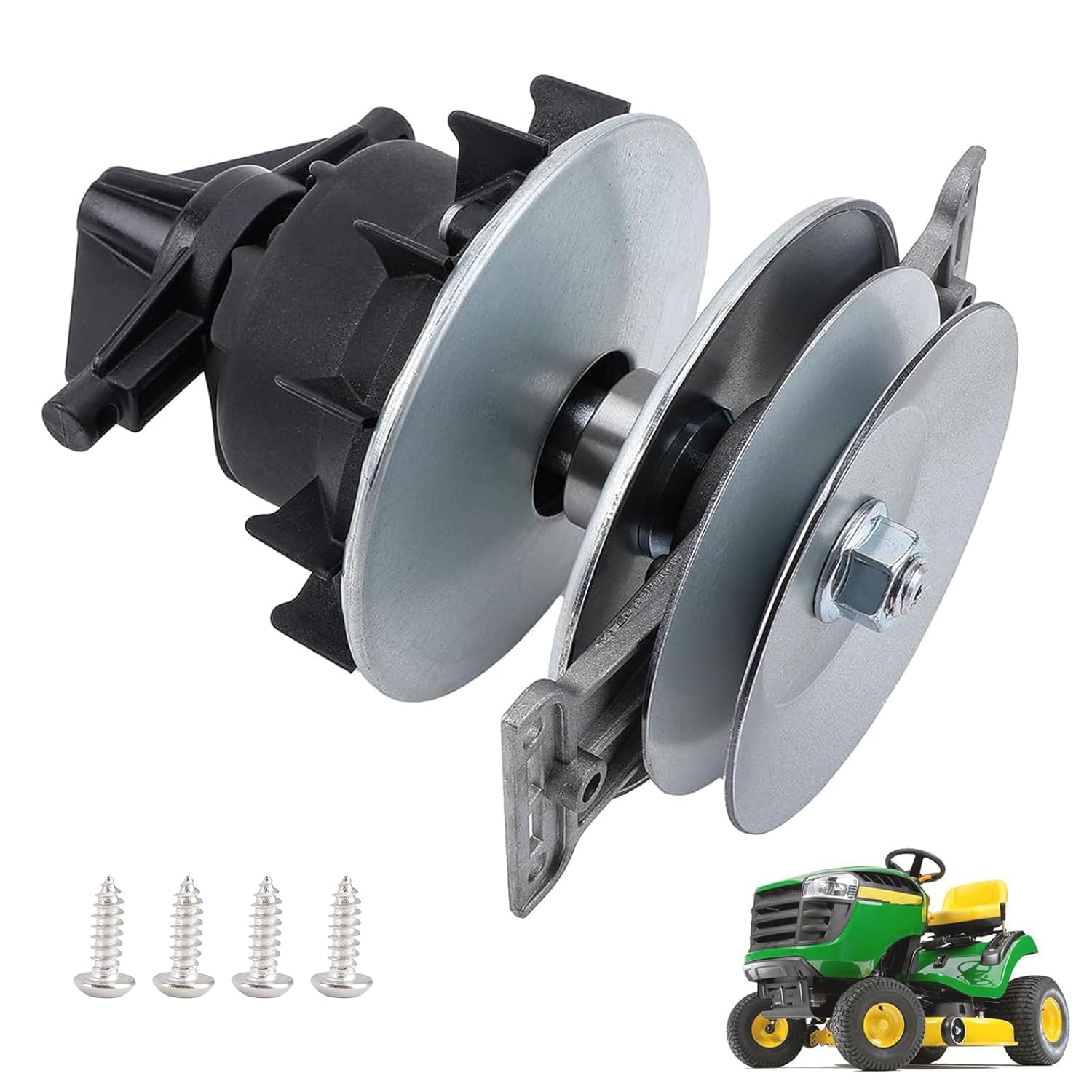 RT400 Variator Drive Pulley Replacement for John Deere D105 E100 X105 X106 - Compatible with MIA13031, GT79398, GT79398-A, GT79398-B - Direct Fit for RT400 Transmission (Pre-2014 Models)