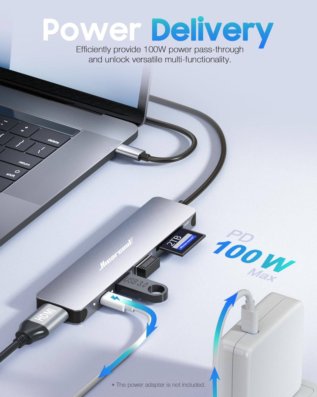 Amazon.com: Hiearcool USB C Hub for MacBook – 7-in-1 USBC Adapter