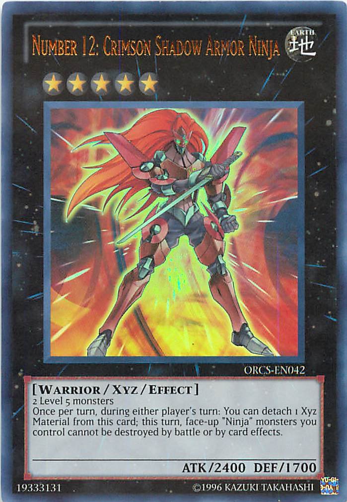YuGiOh Zexal Order Of Chaos Single Card Number 12: Crimson Shadow Armor  Ninja ORCS-EN042 Ultra Rare by Yu-Gi-Oh! : Amazon.co.uk: Toys & Games