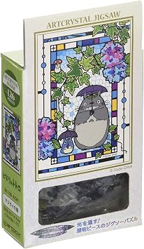 Ensky - My Neighbor Totoro - Totoro and Hydrangea, 126 Piece Art Crystal Jigsaw Puzzle 126-AC61