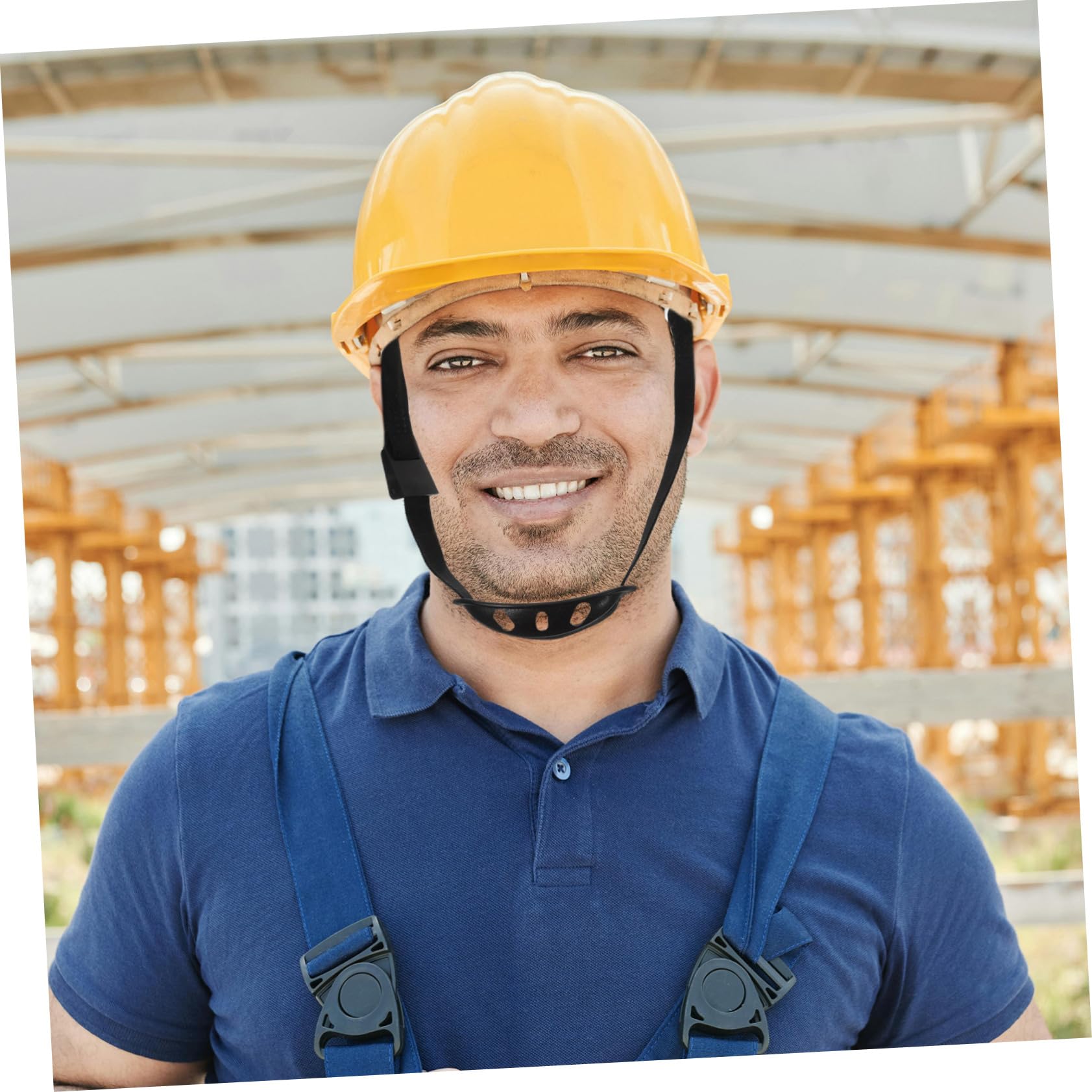 Sottogola per Elmetto Regolabile Y Nero, Supporto Protettivo | Casco e Hard Hat, Uso in Cantiere e Lavoro, Fit, Plastico e Poliestere