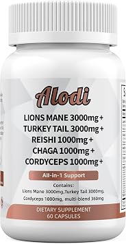 Super Mushroom Blend - Lions Maine, Turkey Tail, Reishi, Chaga, Cordyceps Meshima Maitake Shiitake Tremella Porcini Enoki All-in-1 Packed with Over 15+ Mushrooms for Men & Women - Lab Tested