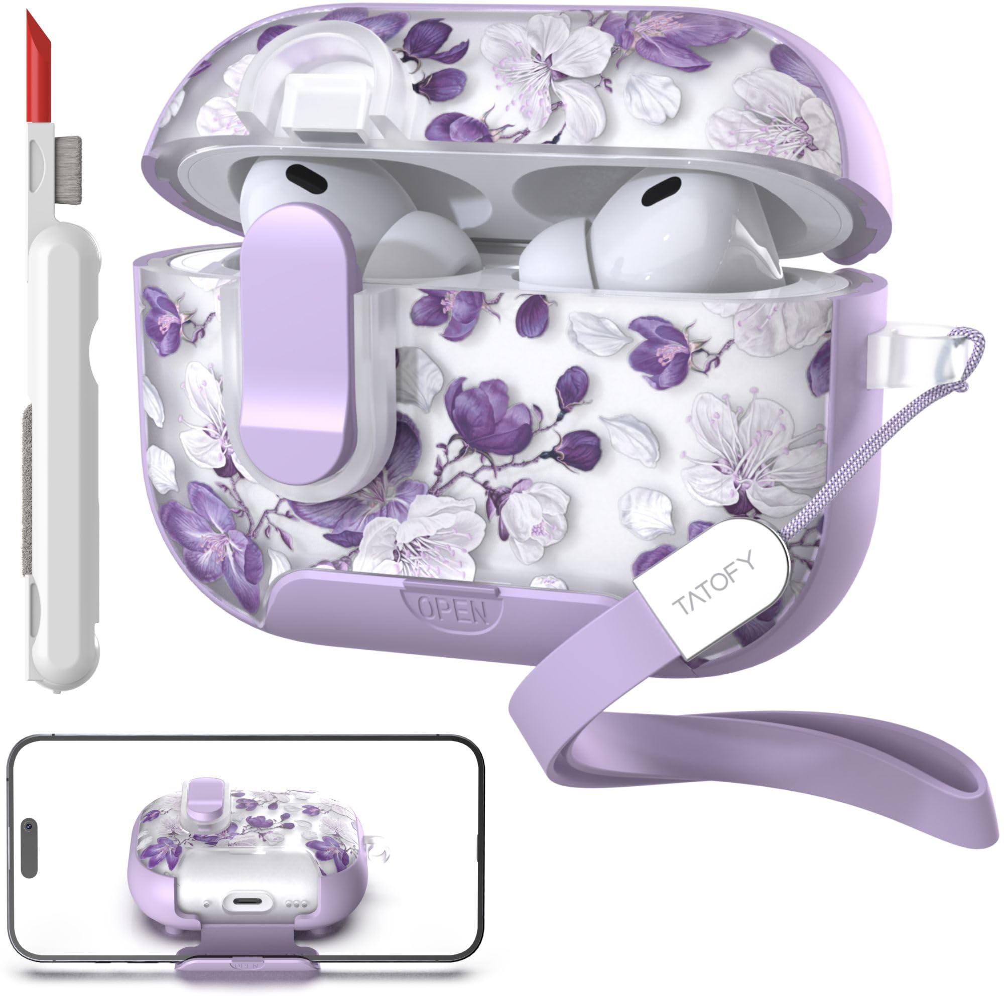 Amazon.com: TATOFY for AirPod Pro 3 Case (2025) with Phone Stand