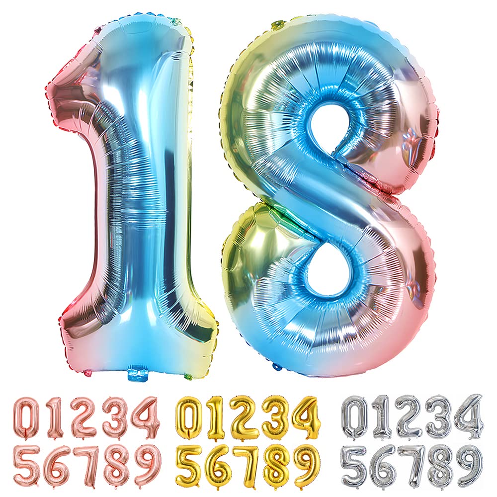 Foil Globo Número 5 Azul 40" (101cm), Inflable Helio o aire, Gigante Numeros 0-9, 10-19, 20-29, 30-100, Grande Globos Decoración para La Boda Aniversario y Cumpleaños Fiestas — view 410