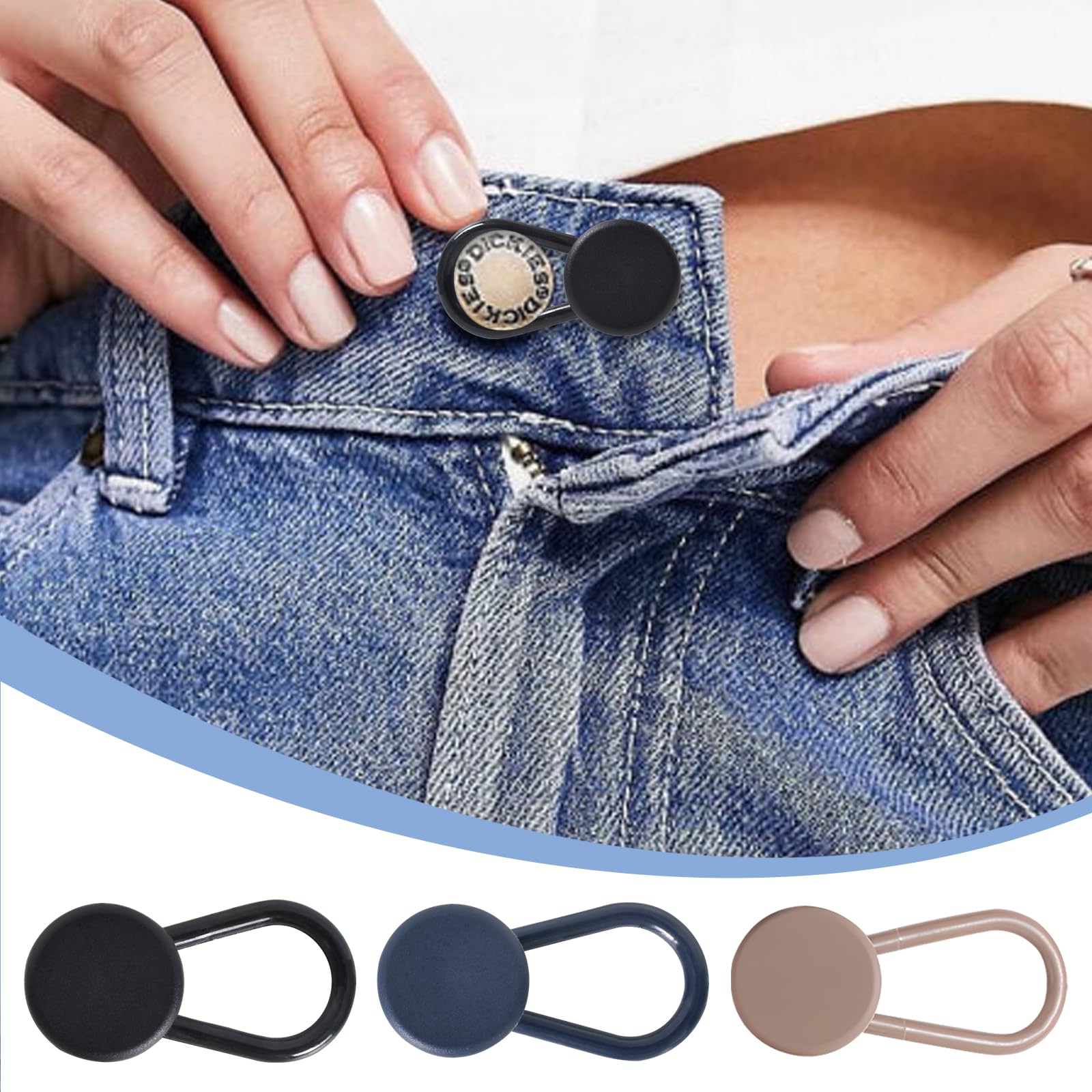 12 Bottoni Estensori Per Jeans - Allarga Vita Regolabile Senza Cucito Per Uomo E Donna - Foto 6