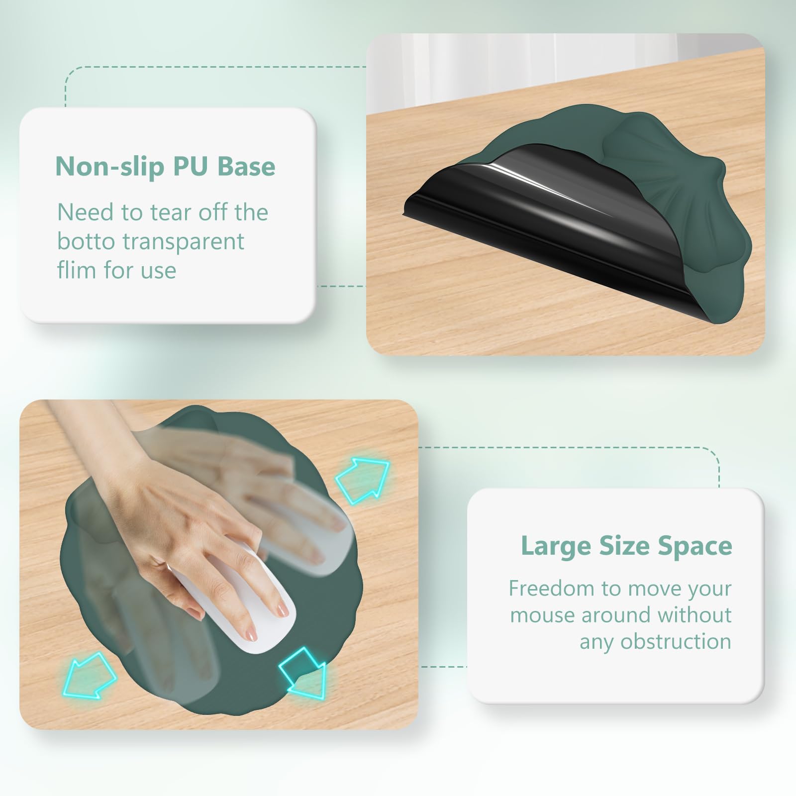 iCasso Keyboard Wrist Rest Set, Ergonomic Memory Foam