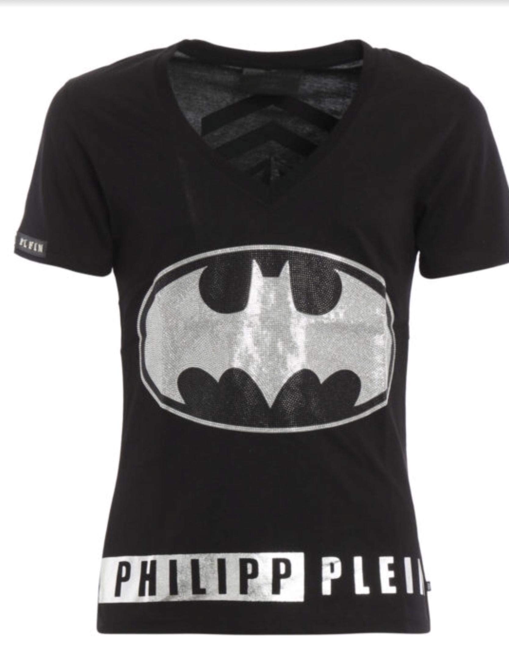 PHILIPP PLEIN black V Neck T-Shirt For 