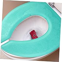Vista 9 de Artibetter 3 piezas Cubierta de inodoro acolchada para asiento de inodoro, almohadillas de asiento de inodoro, pegatinas decorativas, calcomanías