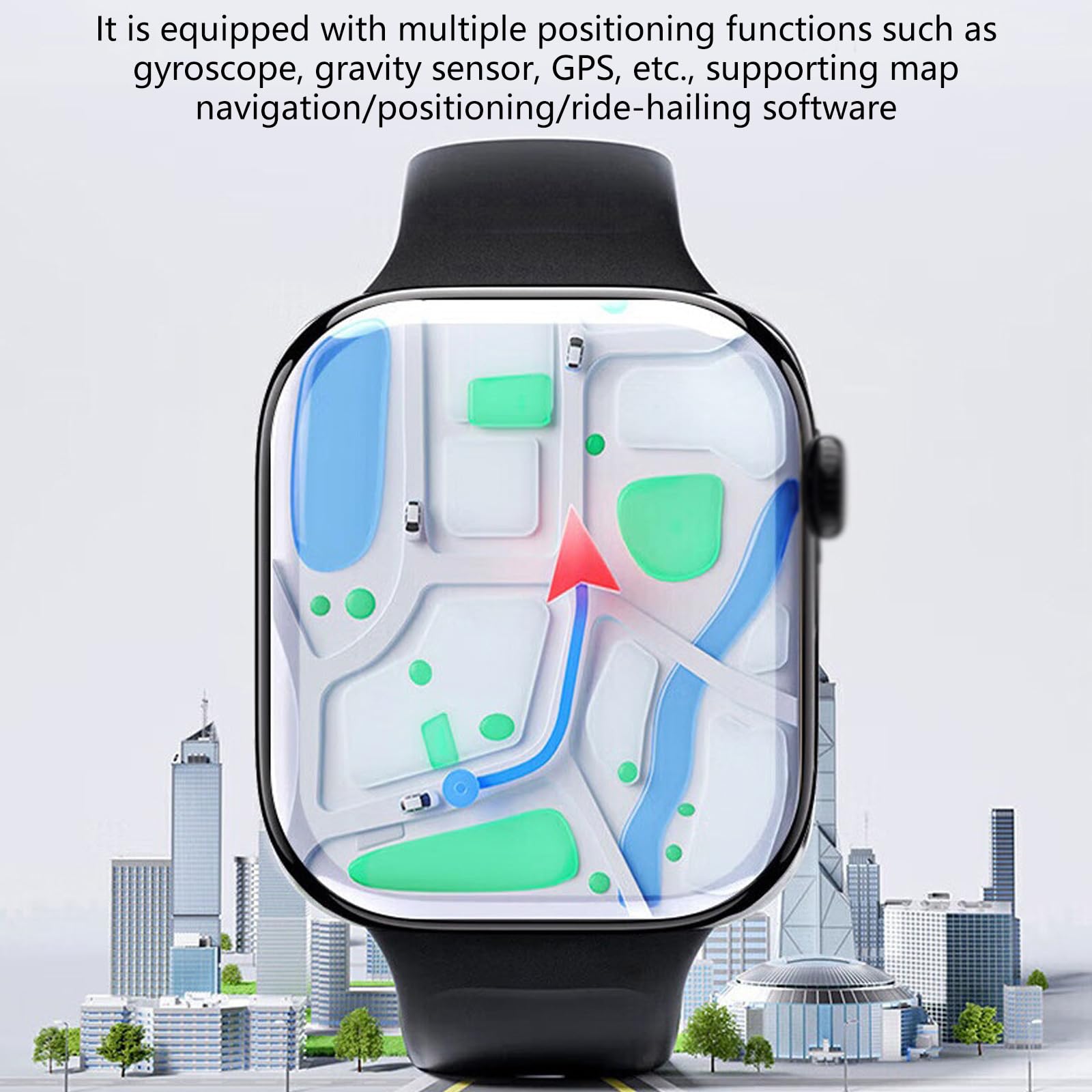 AMOLED Smartwatch 5 cm Luminosité 500 Nits Suivi de l'alimentation 30 jours Charge Moniteur Swimproof Smartwatch Écran Longue Durée de vie de la batterie