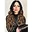 AISI HAIR Brown Wig for Women, Long Wavy Black To Brown Lace Hairline Middle Part Synthetic Heat Resistant Wig for Daily Party-26 Inch