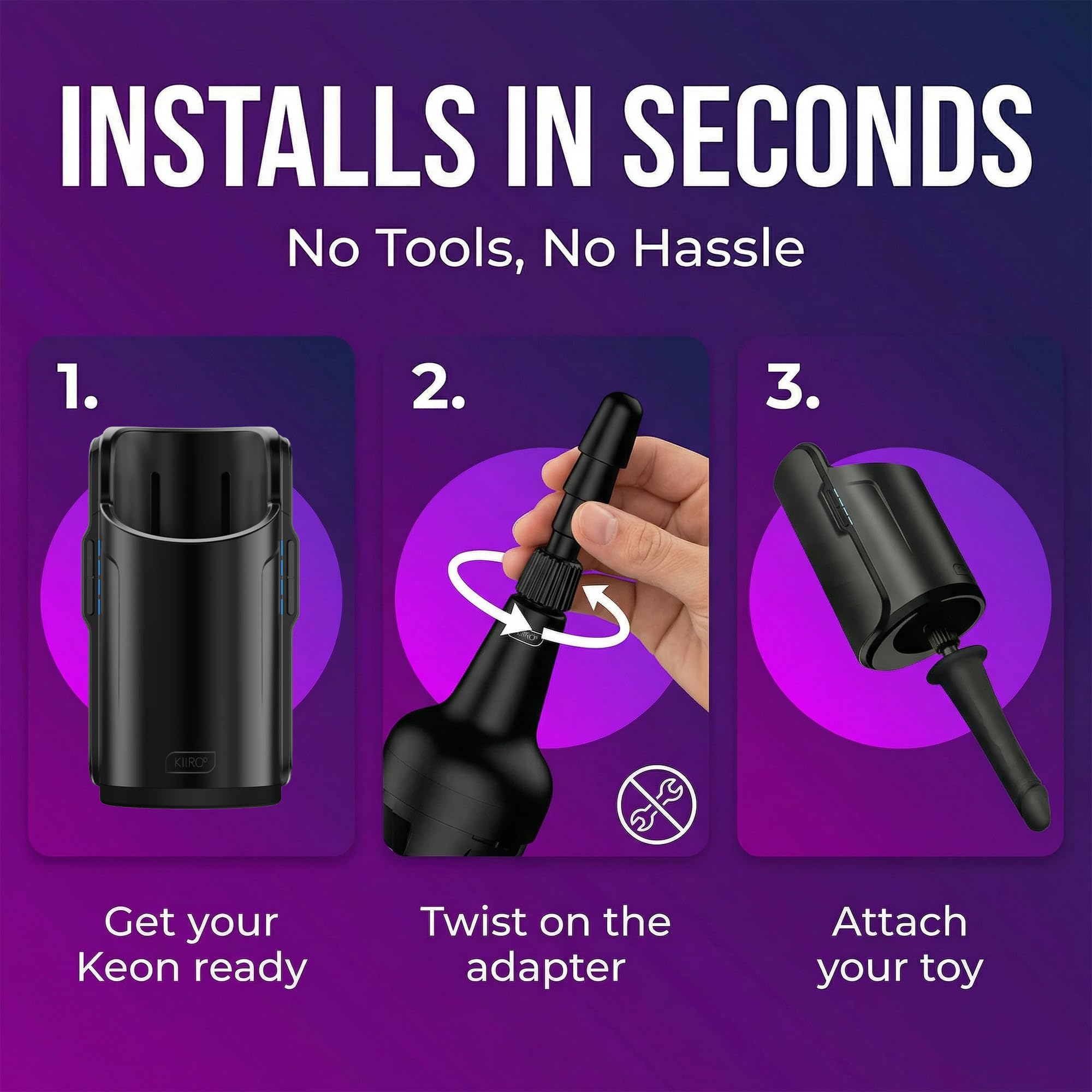 Adattatore Dildo Kiiroo Keon - Trasforma il Tuo Masturbatore Maschile Keon in una Macchina del Sesso Automatica