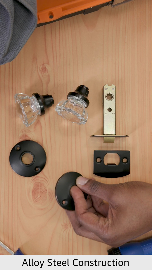 Prime-Line E 28327 Passage Door Latch Set, Glass Knob with