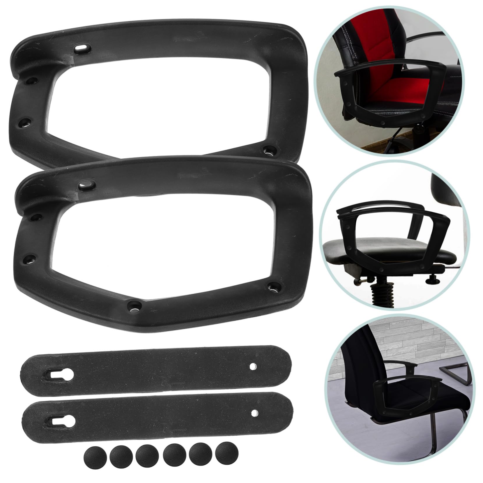 Sewroro 2 Piezas Pasamanos de Plástico Reposabrazos de Repuesto para Sillas Accesorios para Reposabrazos de Silla Uso Oficina