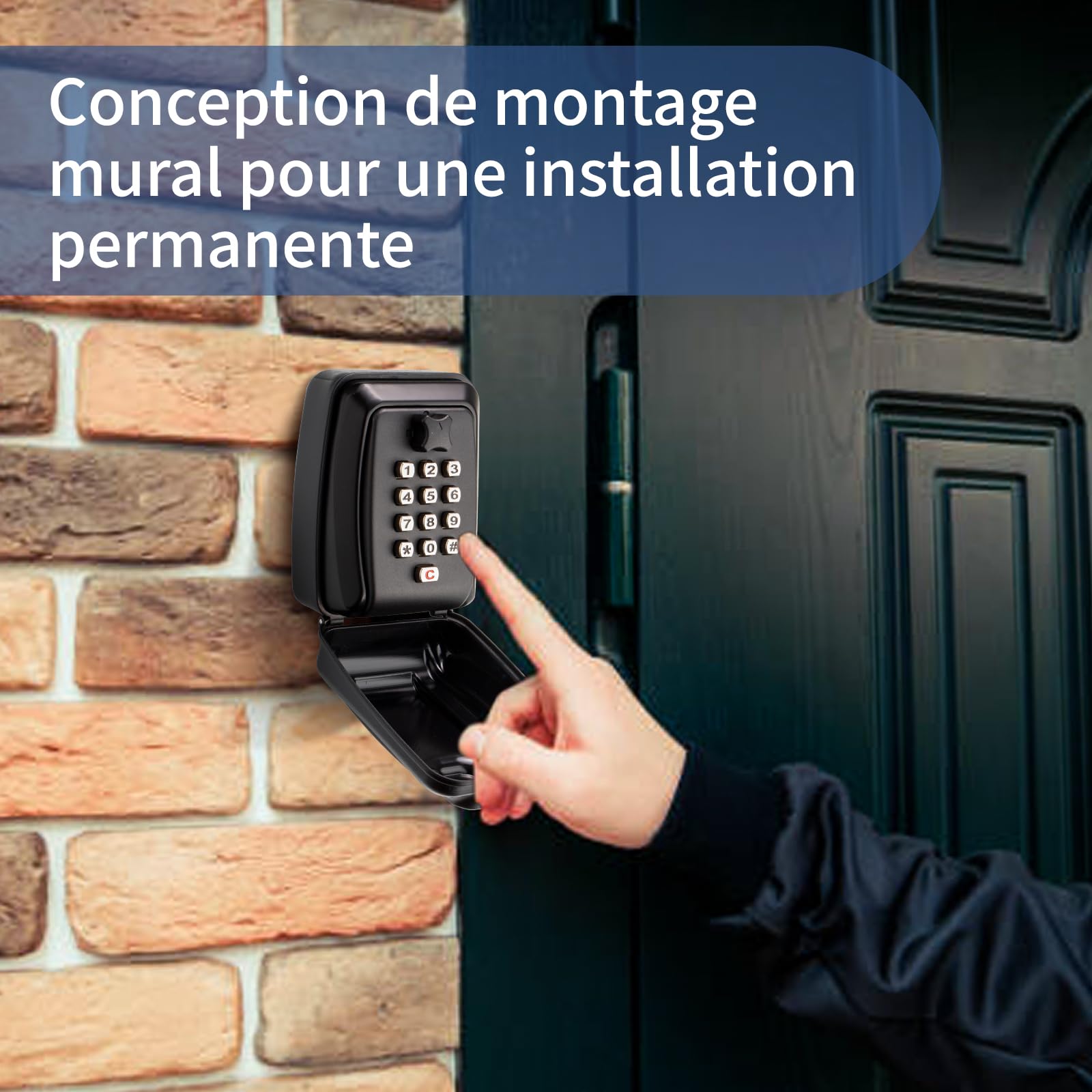 Boite a Clefs Securisee Exterieur, Grande Boite a Cle Murale avec Code 12 Boite a Clef Étanche et Antirouille Chiffres Boite à Clé Sécurisée Coffre a Clef Murale pour Maison Usine Garage