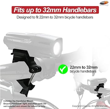 Cygolite 22 to 32mm Handlebar Mount For All Ranger, Metro, and Streak Series Bike Lights Designed For 22 to 32mm Diameter Bicycle Handlebars Genuine Cygolite Mount