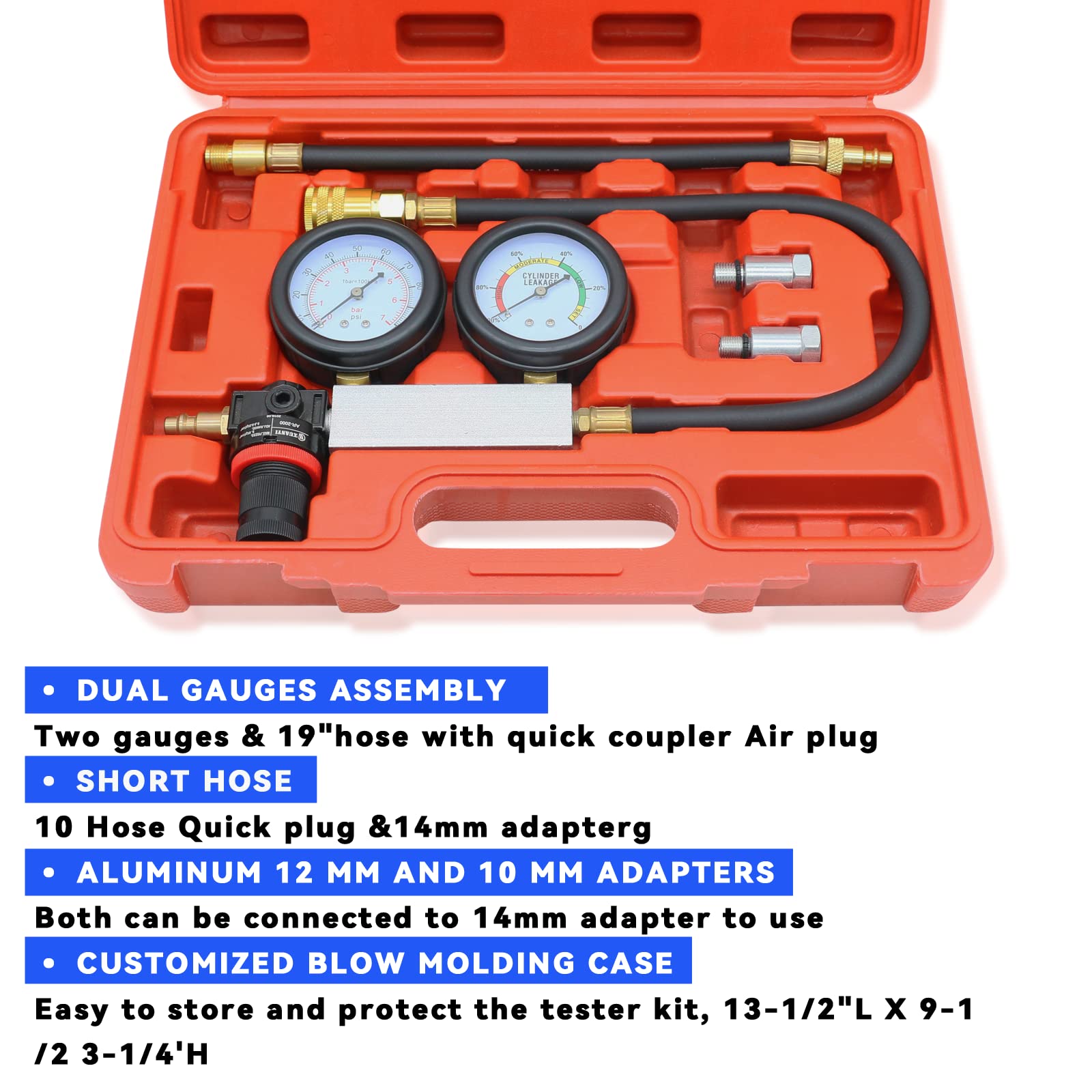 Cylinder Leak Down Tester Kit,Automotive Engine Pressure