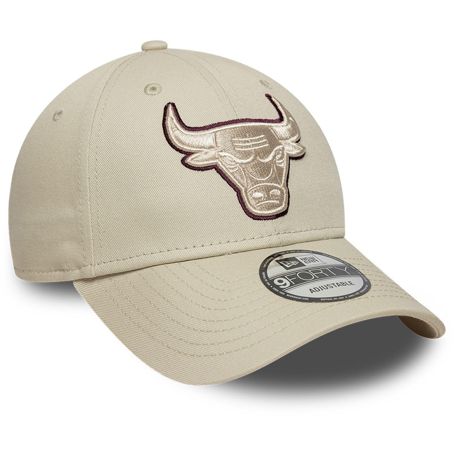 New Era 9Forty - Cappellino con spalline, motivo: Chicago Bulls, colore: Beige