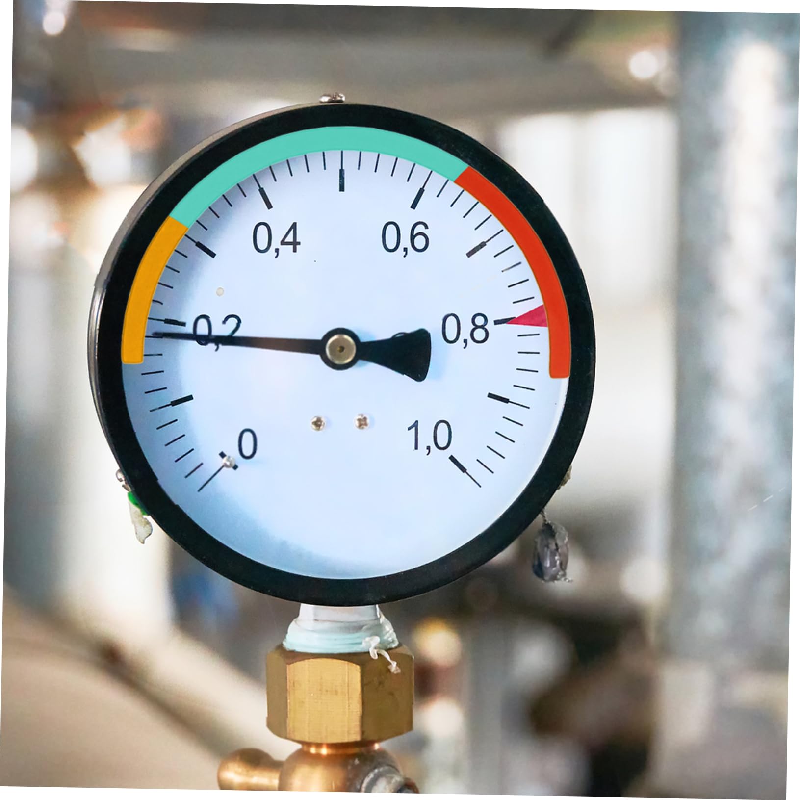 Didiseaon Pegatinas Taller Industrial Hojas Redondas Resistente Calcomanía Adhesiva Identificación Color Agua Manómetro Presión