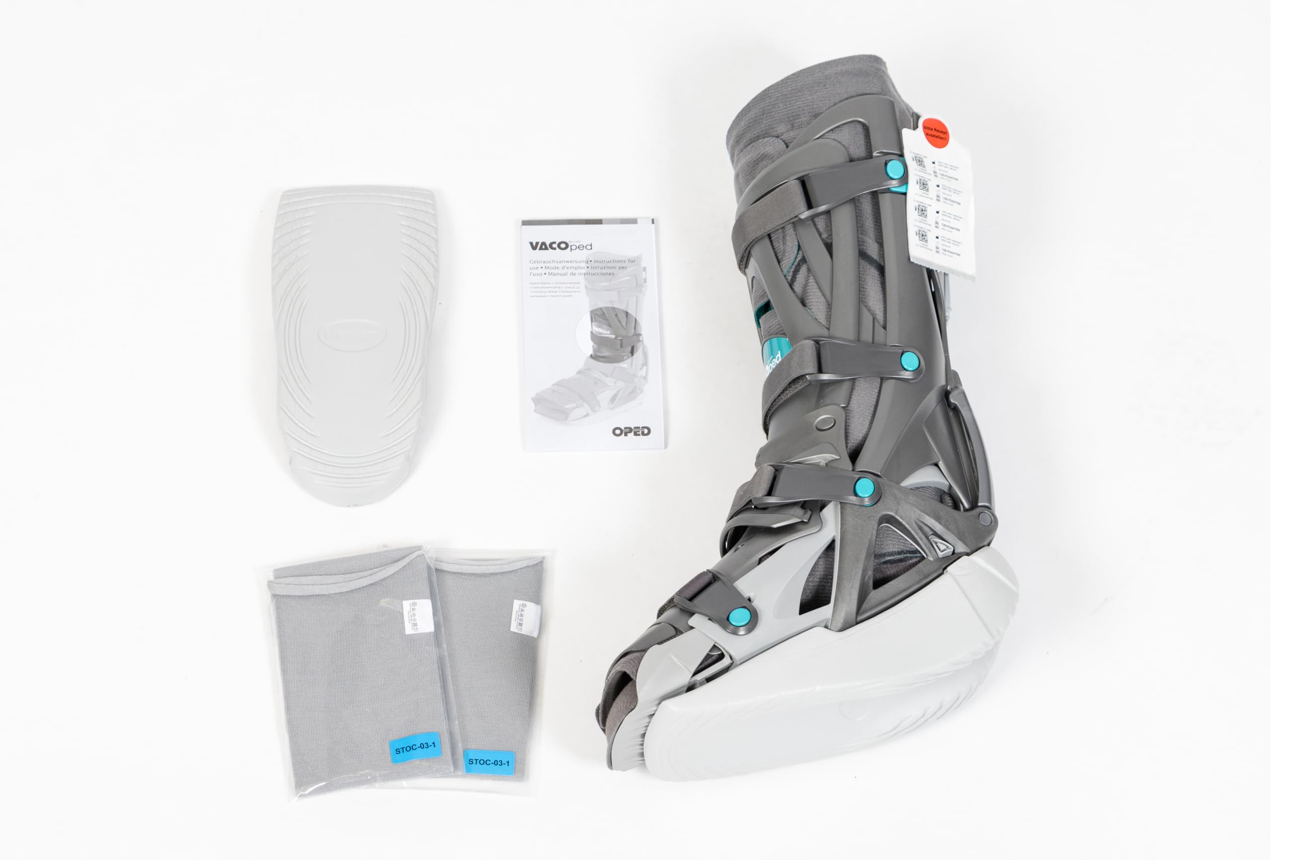 Bota de fractura de tendón de Aquiles, rango de movimiento, tecnología XELGO, diseño alemán (pequeño)