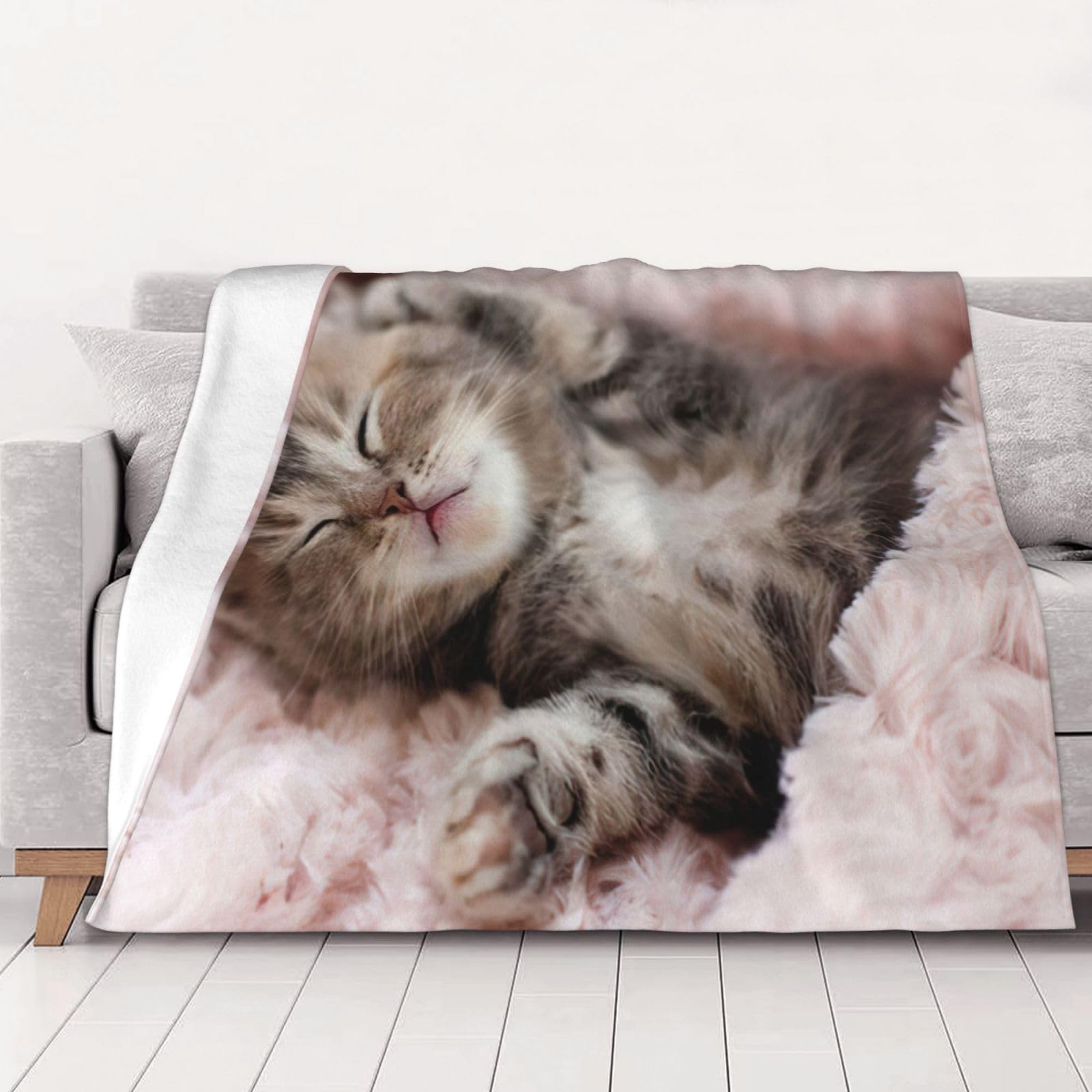 Couverture flanelle chat de qualité supérieure pour une élégance durable au salon