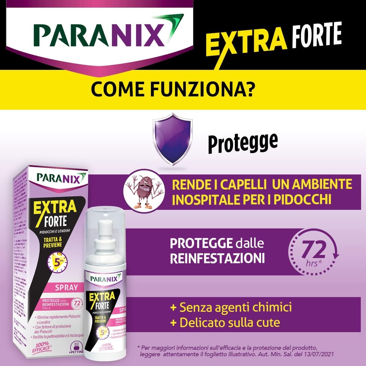 Paranix Spray bardzo silny środek do pielęgnacji i zapobiega wszy i lendenom w ciągu 5 minut, 100 mililitrów