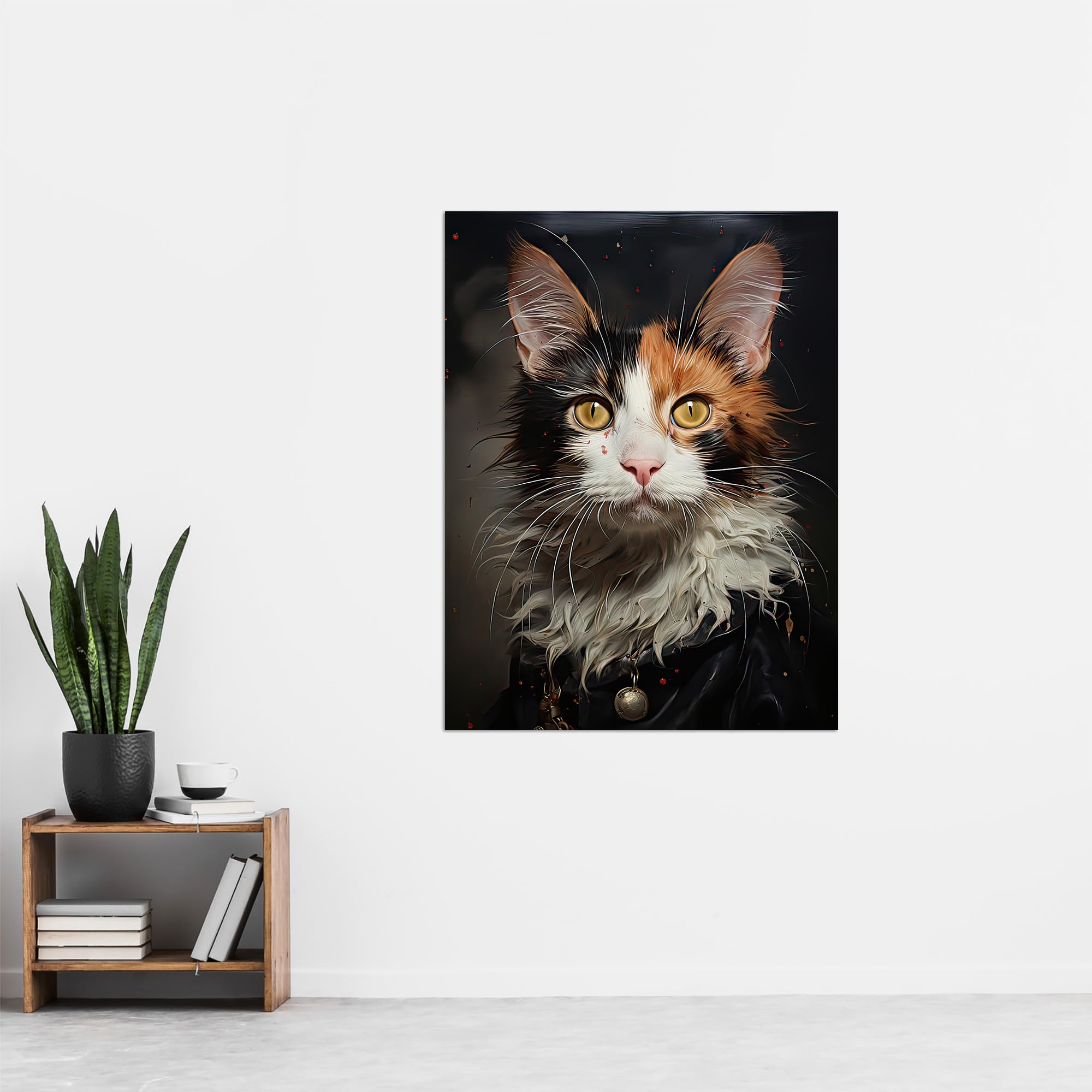 Artery8 Maine Coon Cat Animal Portrait Oil Painting Extra Large XL Wall Art Poster Print, Unframed 24X32", 81L x 61W cm - Image 4