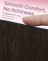 Vista 16 de Moresoo - Extensiones de cabello humano Remy lacio sin costuras con pinzas y trama, de poliuretano, cabeza completa, color castaño claro