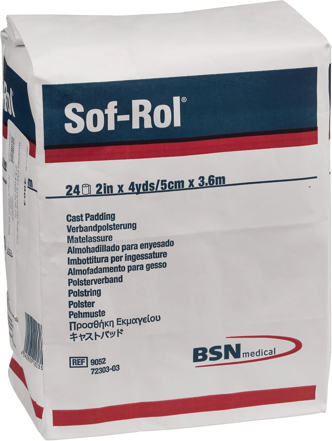 Cast Padding, 2" x 4 yds (5 cm x 3.6 m), 24/Pack – Soft, Conforming Orthopedic Padding for Cast Protection & Cushioning - REF 9052