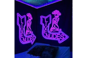 Magical Glow-in-the-Dark Neon Tapestry: Illuminate Your Space with Psychedelic Mushroom Vibes