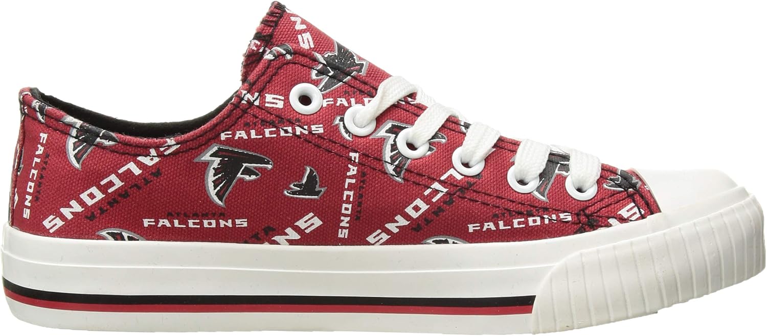 FOCO Atlanta Falcons NFL Womens Low Top Repeat Print Canvas Shoes - 6 - Image 7