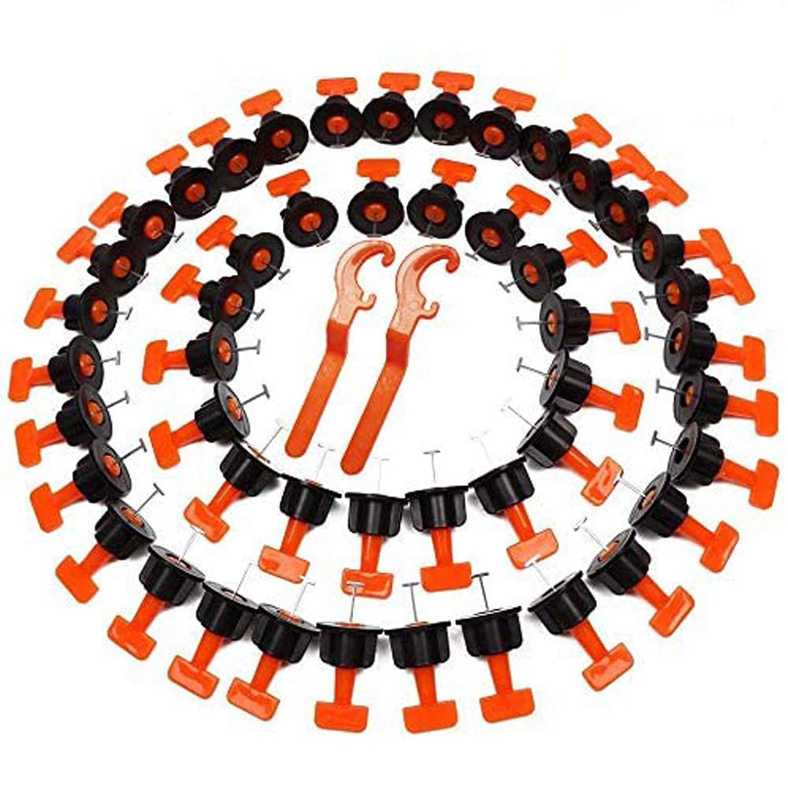 Tile Leveler Adjuster Flat Ceramic Floor Wall Construction Tools Reusable Tile Leveling System Kit (100pcs)