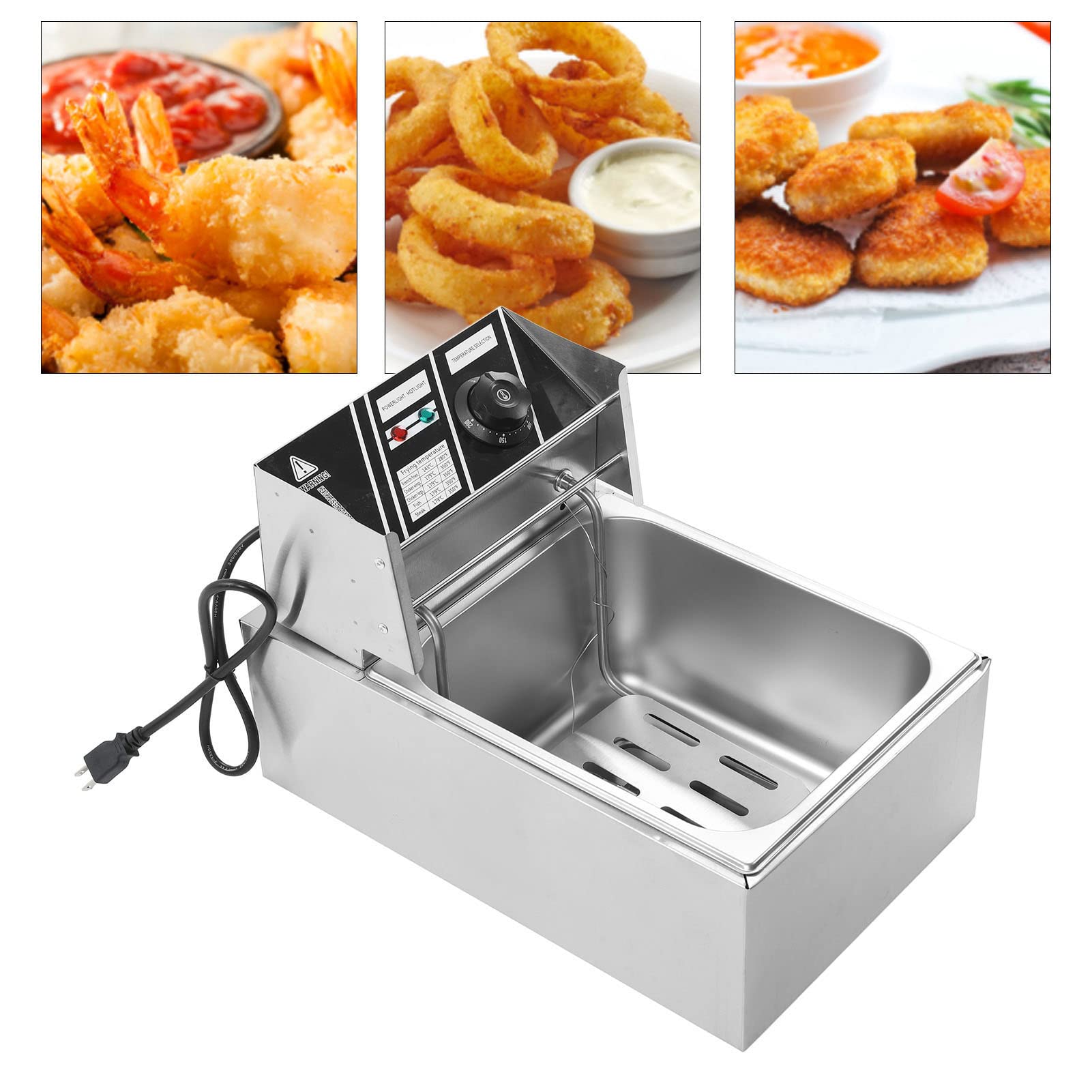 Amazon.co.jp: 6L ステンレス鋼ディープファットフライヤー