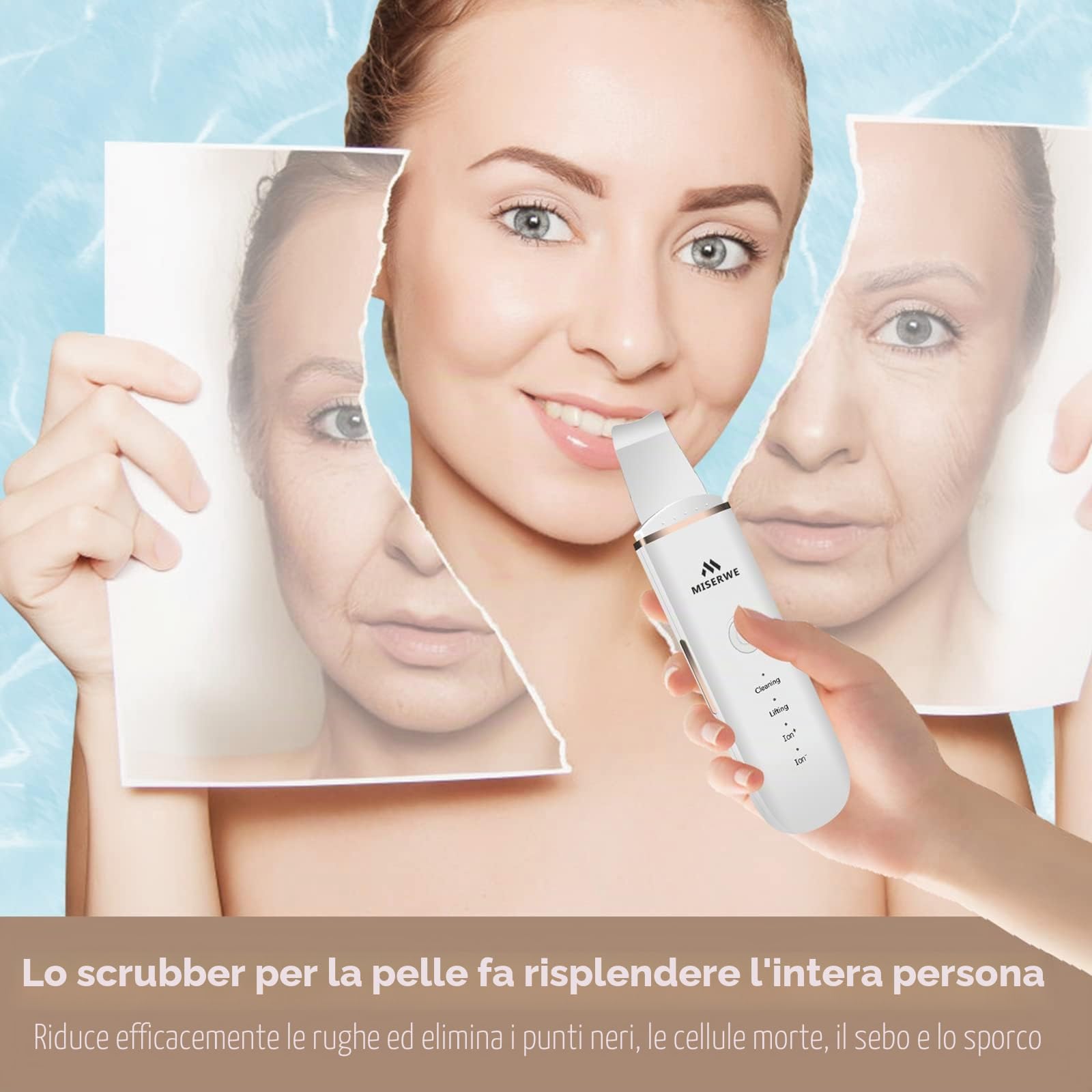 Skin Scrubber Face Skin Spatula - Scrubber per la pulizia profonda dei punti neri