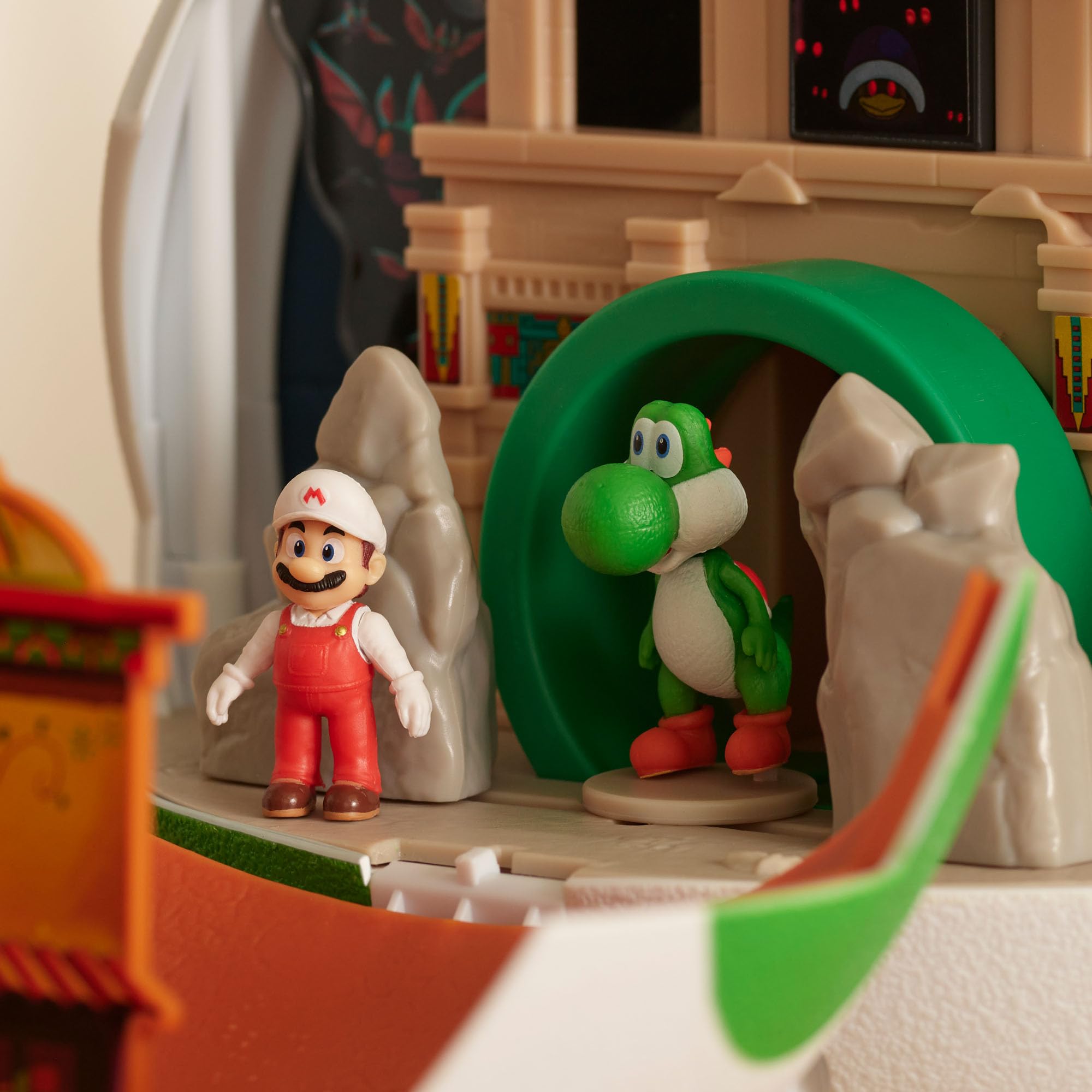 El Set de Juego Huevo de Yoshi de la película Super Mario Galaxy con Minifiguras de 3,8 cm, con Licencia Oficial de Jakks Pacific, Incluye Figuras de 4 cm y Mario de Fuego Exclusivo