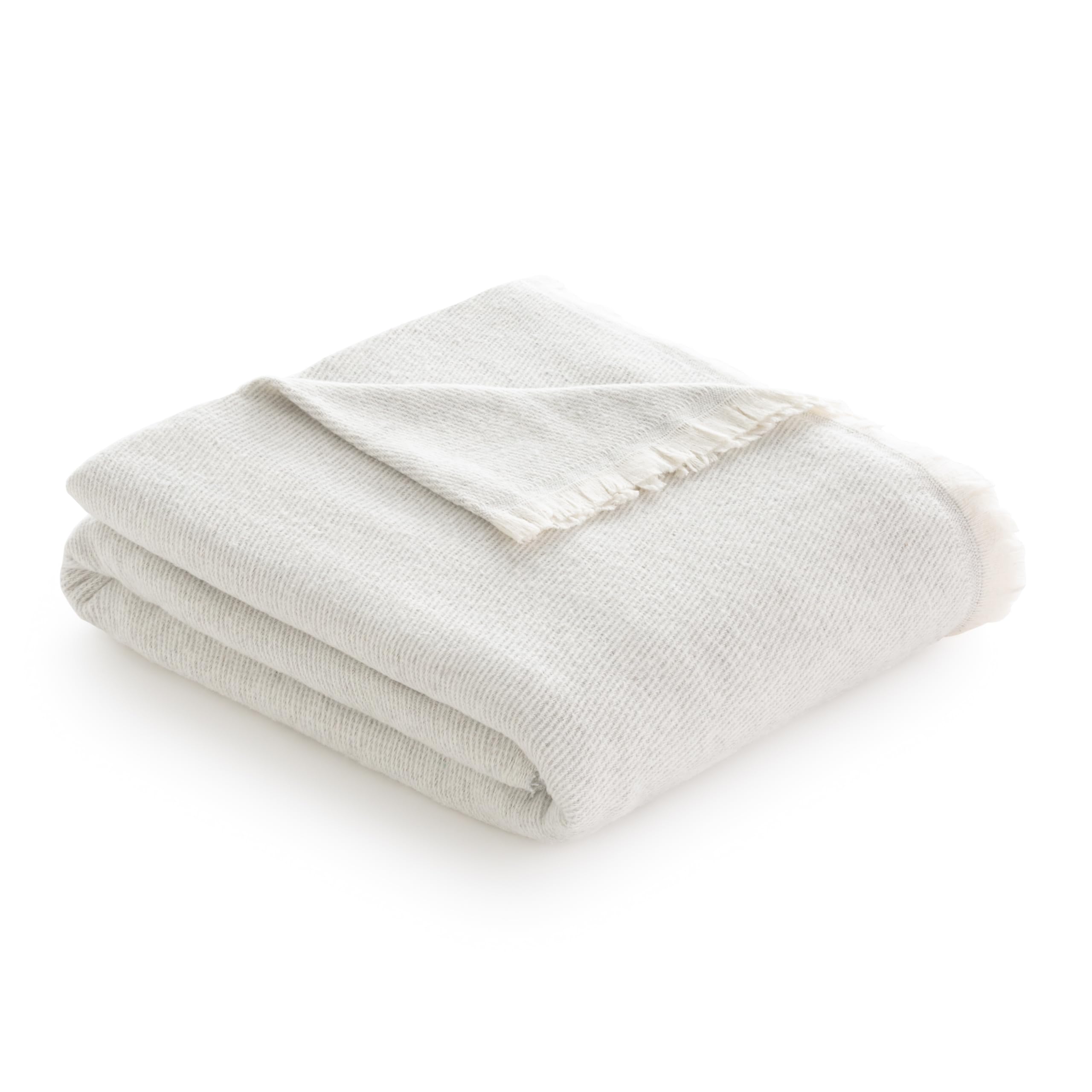 Todocama - Manta de Algodón Extrasuave con Diseño Rayas, Colcha Multiusos Four Seasons para Sofá, Cama, Funda Decorativa y Manta Fular (Gris Claro, 120x180cm).