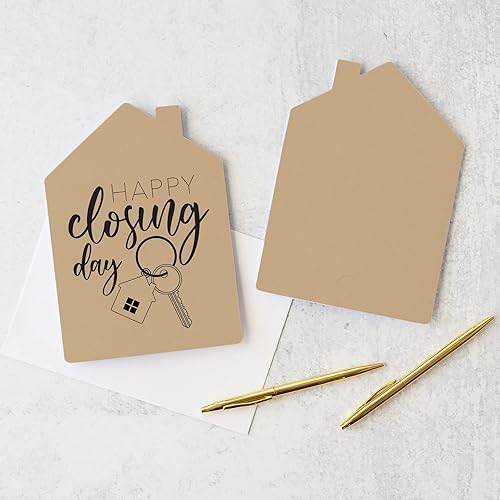 Set of "Happy Closing Day" Greeting Cards Envelopes Included 4-GC002