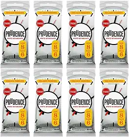 Prudence Efeito Retardante 64und - Kit Camisinhas Preservativo 8 Pacotes com 8 Unidades Cada - Lubrificado - Hipoalergênico - Latex - Normal 52mm - Adulto - CONDOM - Preservativo