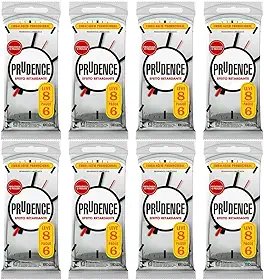 Prudence Efeito Retardante 64und - Kit Camisinhas Preservativo 8 Pacotes com 8 Unidades Cada - Lubrificado - Hipoalergênico - Latex - Normal 52mm - Adulto - CONDOM - Preservativo