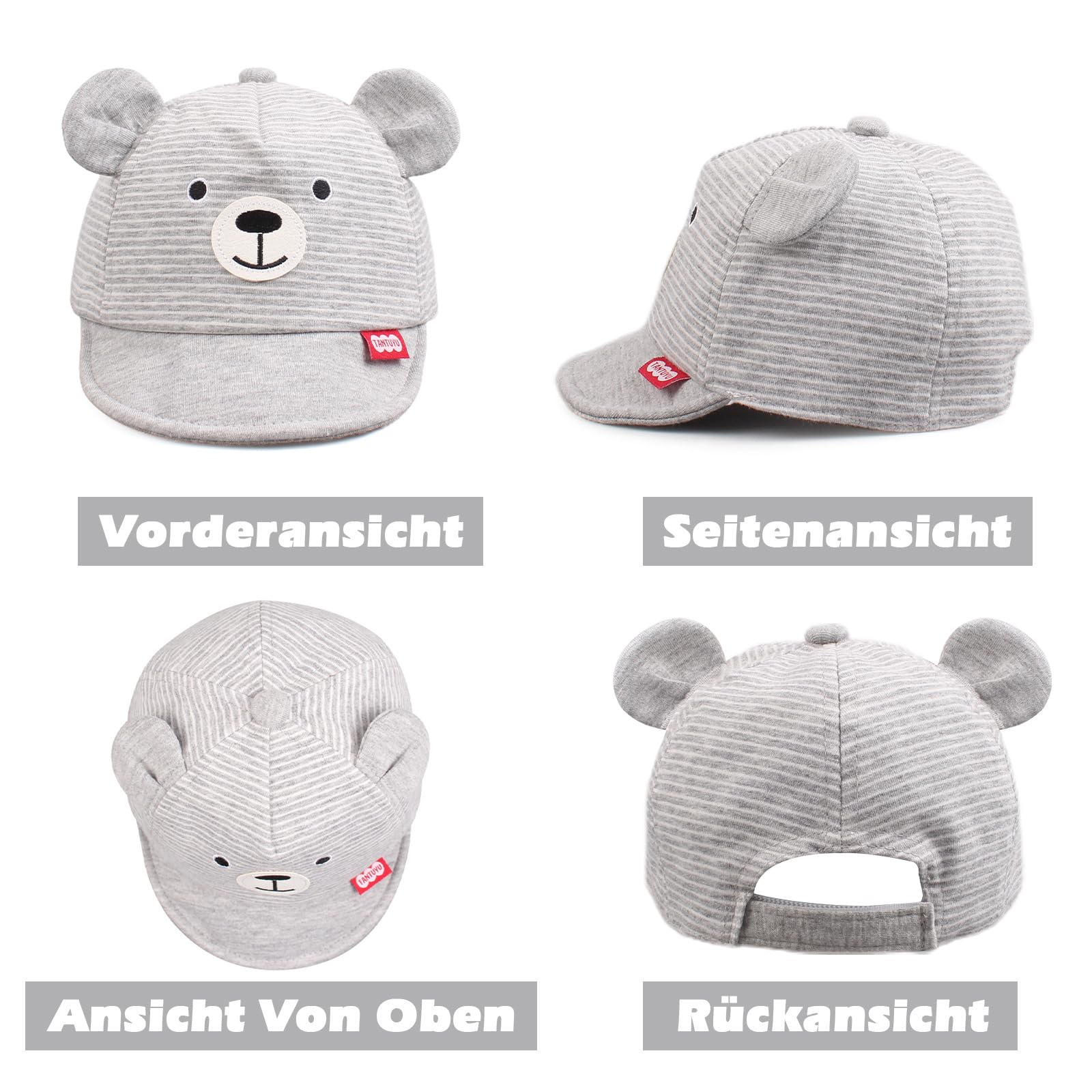 Pesaat Baby Baseball Cap 3-18Monate Baseballmütze Baby Jungen Schirmmütze UV Schutz Mädchen Sommermütze Baby Cap