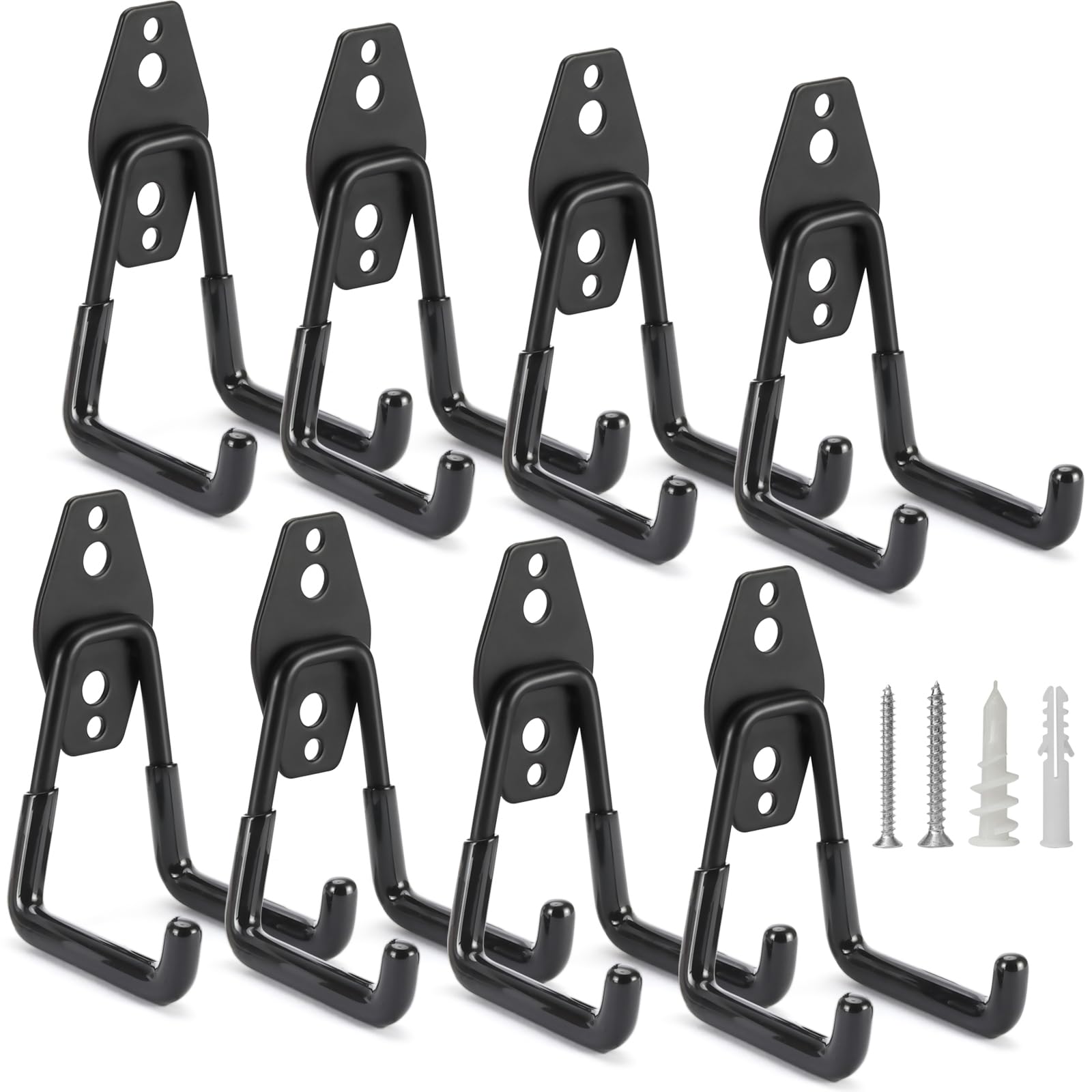 LUPYJI 8 Pack Heavy Duty Garage Hooks Storage Organizer Wall Mount